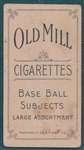 1909-1911 T206 Hal Chase, Trophy, Old Mill Cigarettes