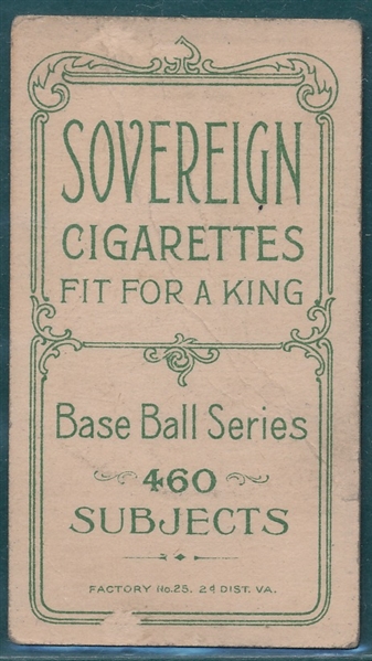 1909-1911 T206 Hal Chase, Trophy, Sovereign Cigarettes *460 Series*