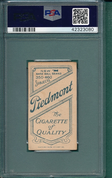1909-1911 T206 Cy Young, Glove Showing, Piedmont Cigarettes, PSA 4