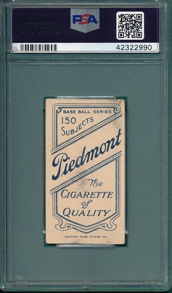 1909-1911 T206 Hinchman, Cleveland, Piedmont Cigarettes, PSA 4