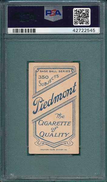 1909-1911 T206 Mitchell, Toronto, Piedmont Cigarettes, PSA 4