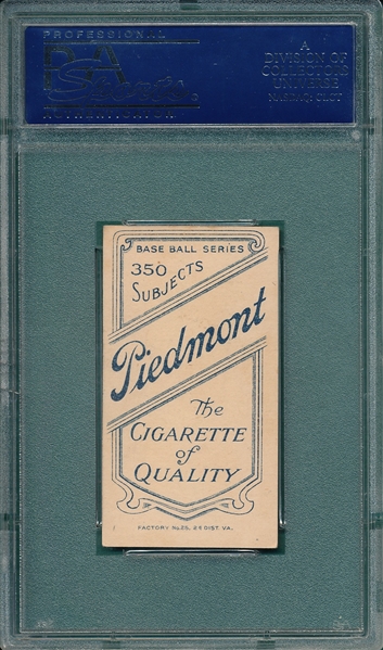 1909-1911 T206 McBride Piedmont Cigarettes, PSA 5