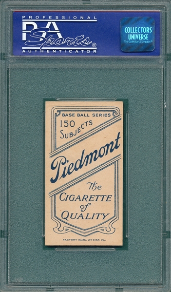 1909-1911 T206 Wilhelm, Hands At Chest, Piedmont Cigarettes PSA 5