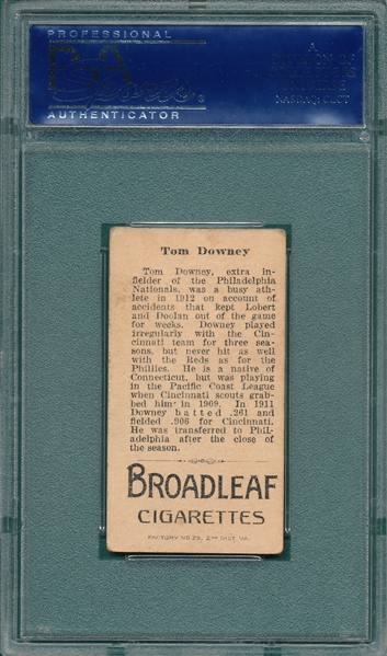 1912 T207 Downey Broadleaf Cigarettes PSA 3