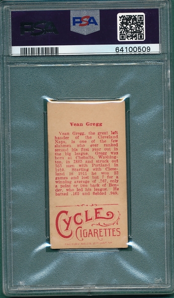 1912 T207 Gregg Cycle Cigarettes Cigarettes PSA 3.5