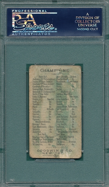 1888 N162 Jake Kilrain, Goodwin Champions PSA 1