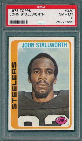 1978 Topps Football #320 John Stallworth PSA 8 *Rookie*