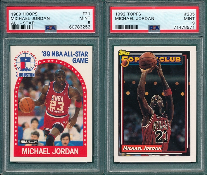 1989-97 Basketball Michael Jordan Lot of (6) W/ PSA 9