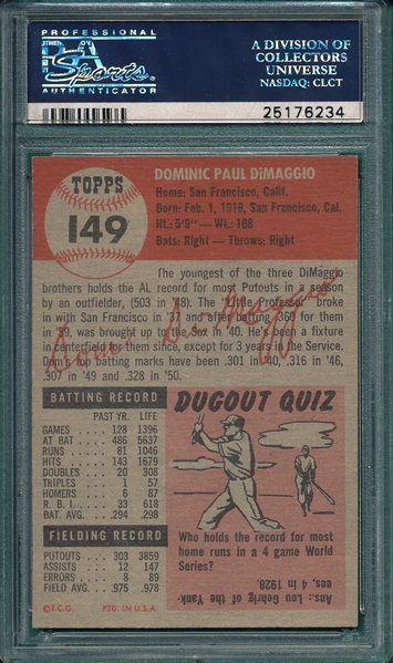1953 Topps #149 Dom Dimaggio PSA 7