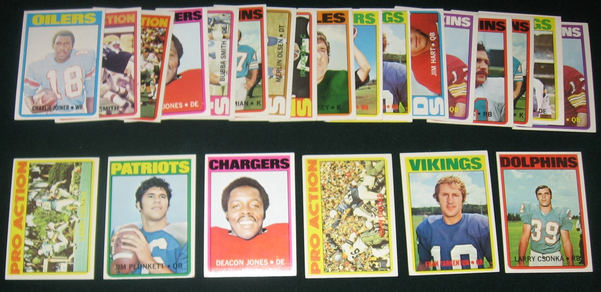 1967-72 Topps Football Lot of (58) W/ Greene & Staubach, Rookies