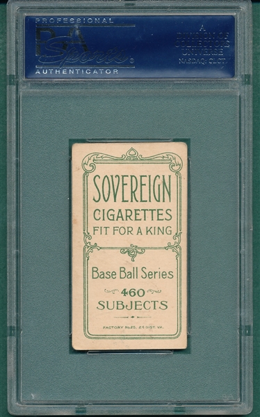 1909-1911 T206 Wiltse, Portrait, Cap, Sovereign Cigarettes, PSA 3.5 *460 Series*