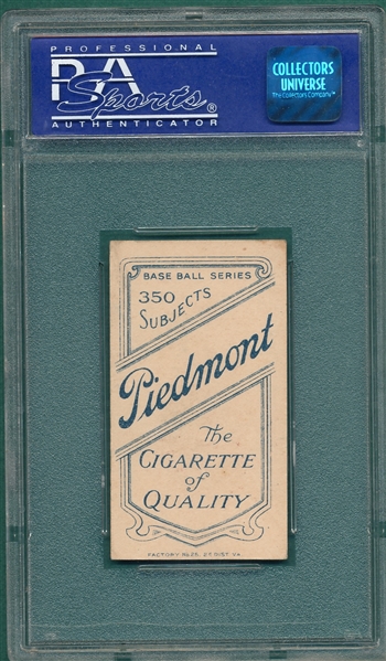 1909-1911 T206 Rube Waddell, Portrait, Piedmont Cigarettes, PSA 5