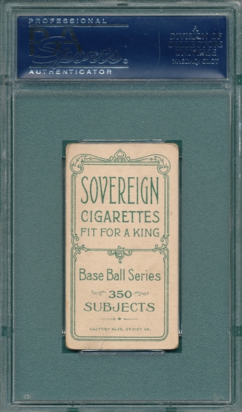 1909-1911 T206 Howell, Portrait, Sovereign Cigarettes, PSA 3