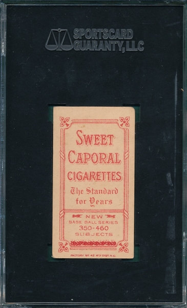 1909-1911 T206 Leifield, Batting, Sweet Caporal Cigarettes, SGC 40