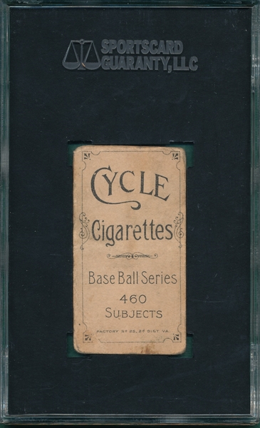 1909-1911 T206 Burch, Cycle Cigarettes, SGC 30 *460 Series*