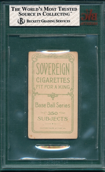 1909-1911 T206 Doyle, Joe, Sovereign Cigarettes BVG 2
