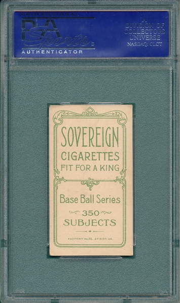 1909-1911 T206 Bradley, Batting, Sovereign Cigarettes PSA 5