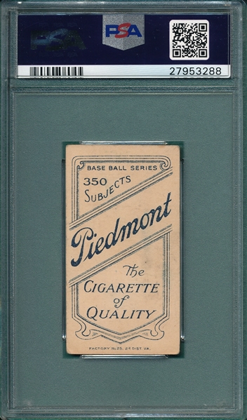 1909-1911 T206 Delehanty, Louisville, Piedmont Cigarettes PSA 3.5