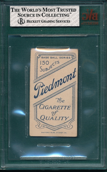 1909-1911 T206 Bender, Portrait, Piedmont Cigarettes BVG 3.5