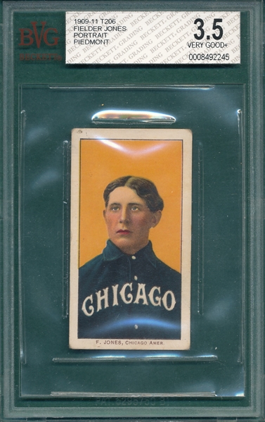 1909-1911 T206 Jones, Portrait, Piedmont Cigarettes BVG 3.5