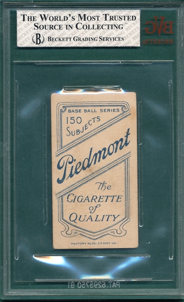 1909-1911 T206 Jones, Portrait, Piedmont Cigarettes BVG 3.5