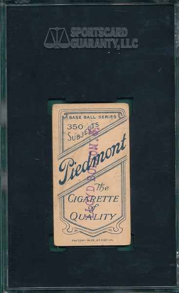 1909-1911 T206 Butler, Piedmont Cigarettes SGC 20 *Stamped*