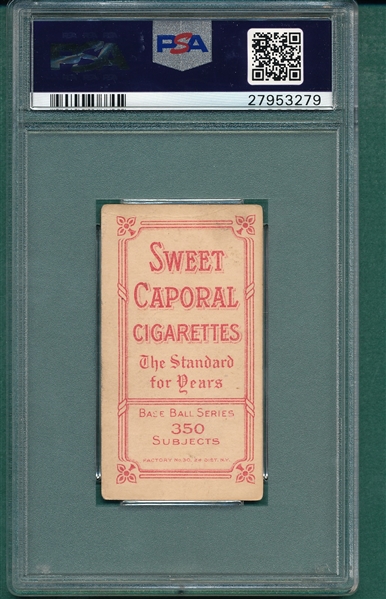 1909-1911 T206 Donlin, Bat, Sweet Caporal Cigarettes PSA 3