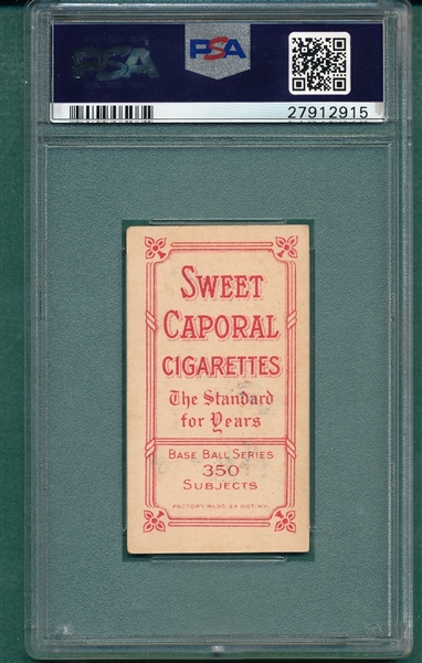 1909-1911 T206 Leifield, Batting, Sweet Caporal Cigarettes PSA 4.5