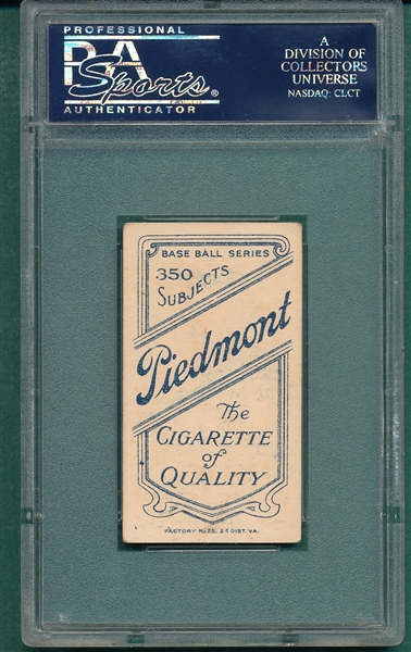 1909-1911 T206 Gasper Piedmont Cigarettes PSA 4