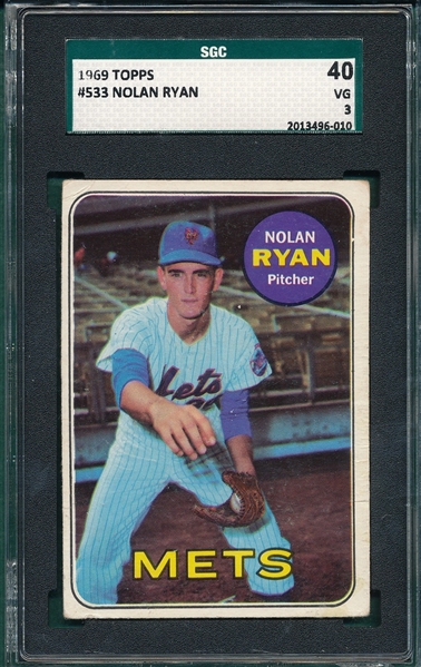 1969 Topps #533 Nolan Ryan SGC 40