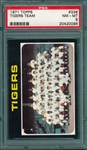 1971 Topps #336 Tigers Team PSA 8