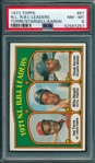 1972 Topps #87 NL RBI Leaders W/ Aaron, PSA 8