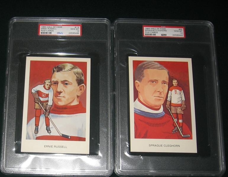 1983 Hockey Hall of Fame Postcards Lot of (10) PSA 10 *Gem Mint*