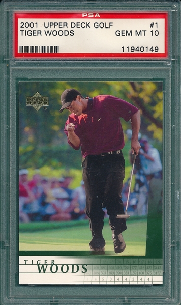 2001 Upper Deck #1 Tiger Woods PSA 10 *Gem Mint*