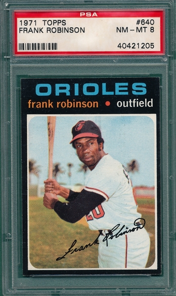 1971 Topps #640 Frank Robinson PSA 8