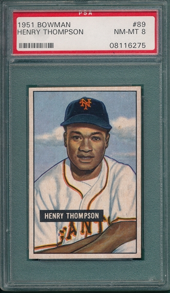 1951 Bowman #89 Henry Thompson PSA 8