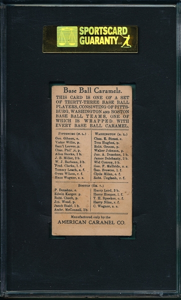 1910 E91C Geo Browne American Caramel Co. SGC 50