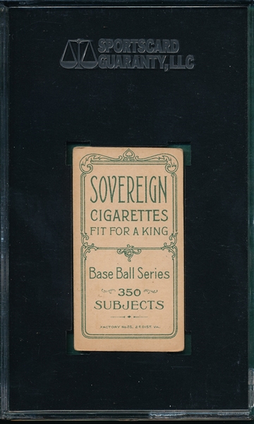 1909-1911 T206 Oberlin Sovereign Cigarettes SGC 40