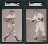1947-66 Exhibits Evans & Vernon, Batting, Lot of (2), SGC