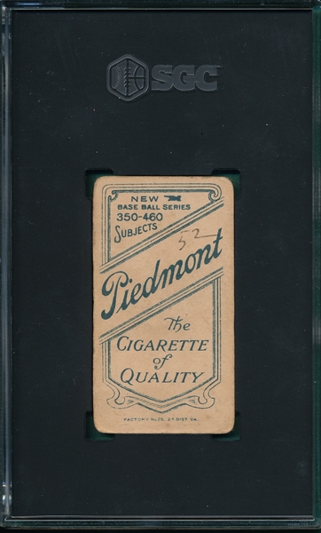 1909-1911 T206 Elberfeld, Fielding, Piedmont Cigarettes SGC 1