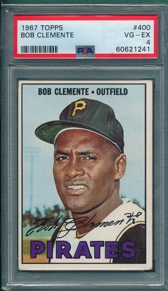 1967 Topps #400 Bob Clemente PSA 4