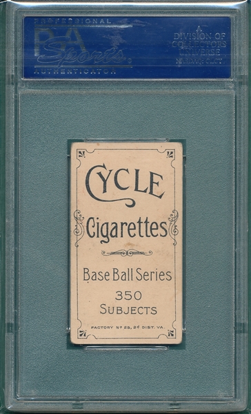 1909-1911 T206 Burke Cycle Cigarettes PSA 4