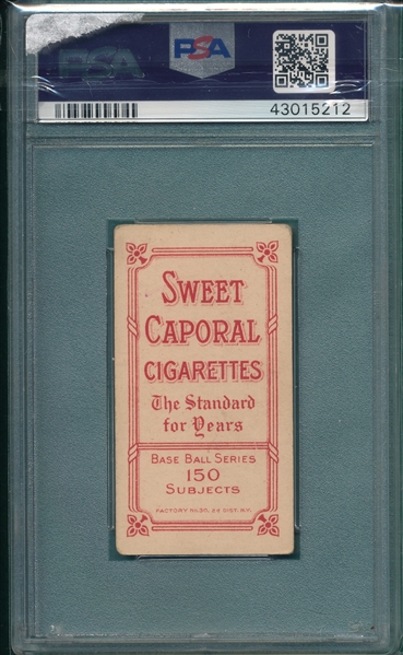 1909-1911 T206 Rucker, Portrait, Sweet Caporal Cigarettes PSA 3