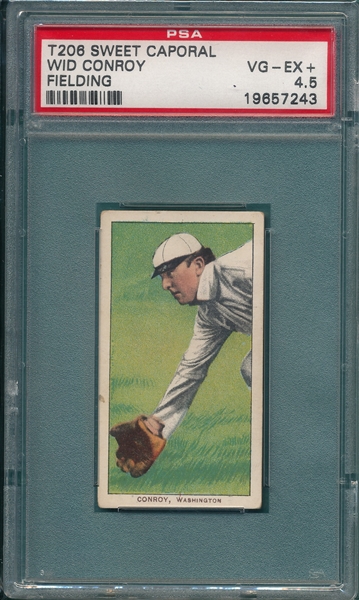 1909-1911 T206 Conroy, Fielding, Sweet Caporal Cigarettes PSA 4.5