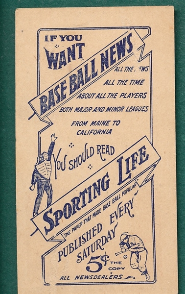 1910 M116 John McGraw, Sporting Life