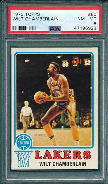 1973 Topps Basketball #80 Wilt Chamberlain PSA 8