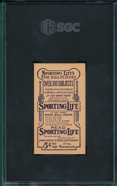 1910 M116 Delehanty, Jim, Sporting Life SGC 5 