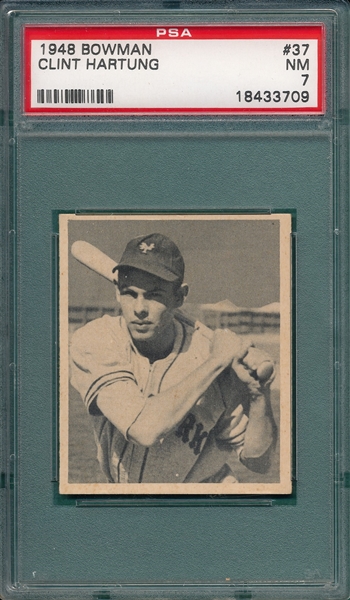 1948 Bowman #37 Clint Hartung PSA 7