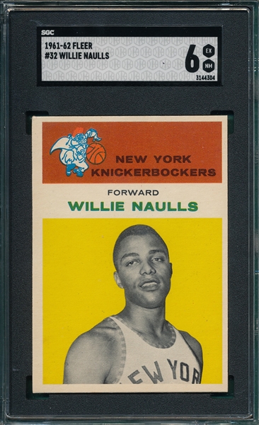 1961 Fleer Basketball #32 Willie Naulls SGC 6