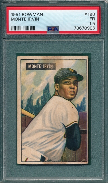1951 Bowman #198 Monte Irvin PSA 1.5 *Rookie*